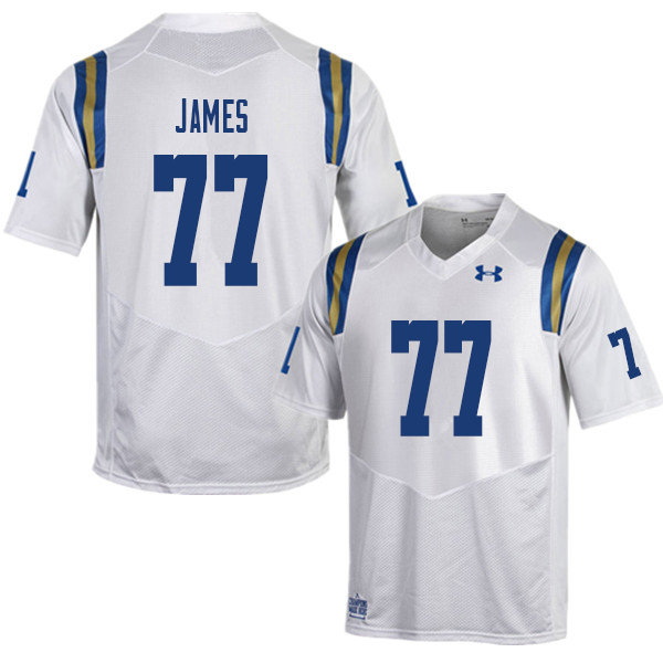 Men #77 Andre James UCLA Bruins College Football Jerseys Sale-White
